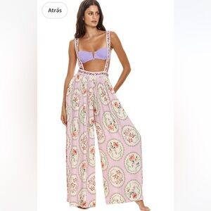 Agua Bendita Floral Pants Size Medium New With Tags